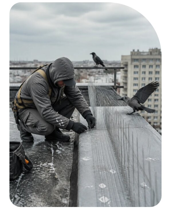 Защита от ворон под ключ в Новоуральске по цене от 5104 р. | Сенат-Нву